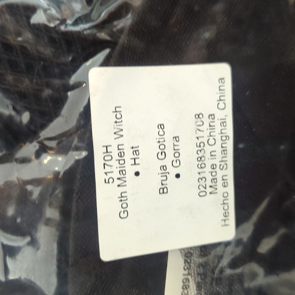 Goth Witch Costume Long Sleeve Dress With Hat - Teen Girl XS Women New - Picture 5 of 5